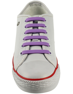 Easy Lace® Adult Flat Silicone Shoelaces 20pc - Purple